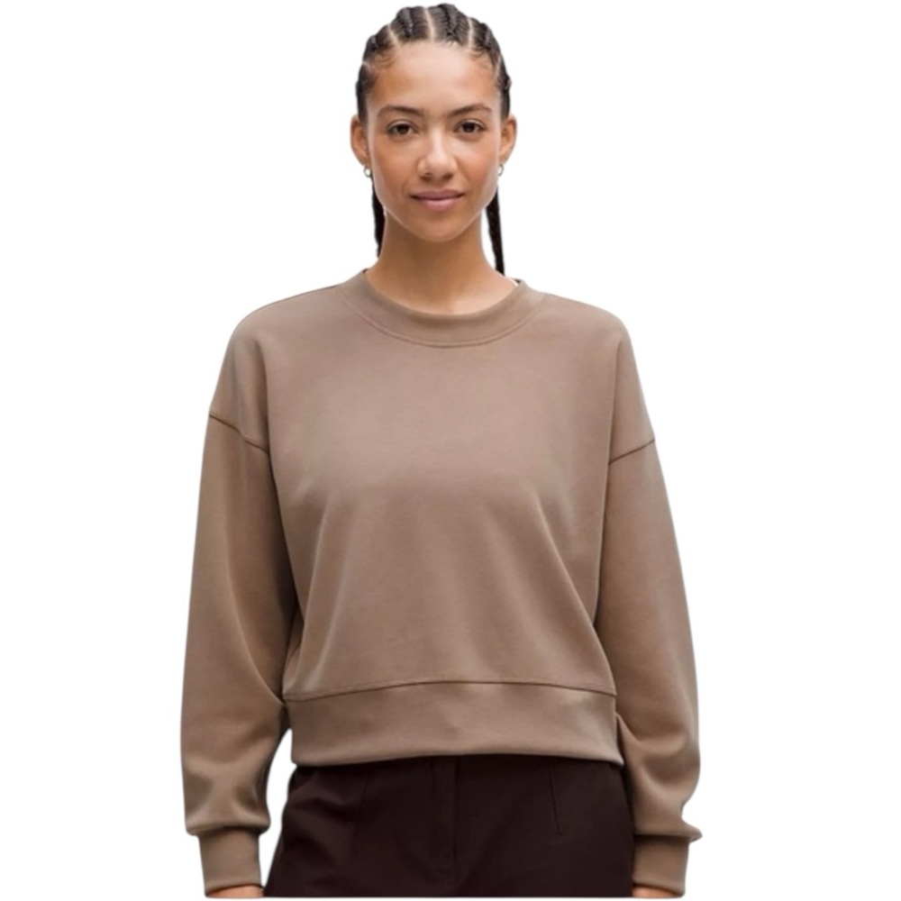 Lululemon Perfectly Oversized Cropped Crew Softstreme 🤎 | Size 8 |